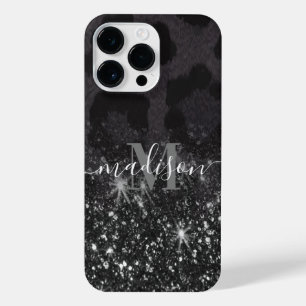 Funda Para iPhone 14 Pro Max Leopard Print y Purpurina
