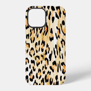 Funda Para iPhone 12 Leopardo amarillo, dibujado a mano.