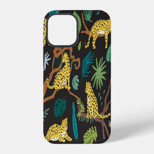Funda Para iPhone 12 Leopardos de la selva: ilustraciones vintage de vi