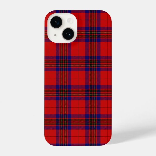 Funda Para iPhone Leslie tartan azul púrpura (Reverso )