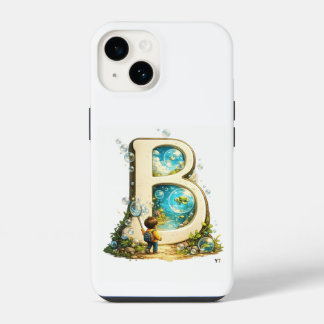 Funda Para iPhone 14 Letra B Inicial | Regalo de alfabeto acuarela