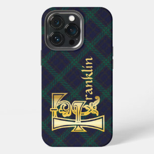 Funda Para iPhone 13 Pro Letra capital decorativa botánica medieval F