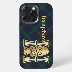 Funda Para iPhone 13 Pro Letra capital decorativa botánica medieval H
