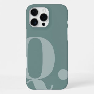 Funda Para iPhone 16 Pro Max Letra en Azul Cálido Silenciado