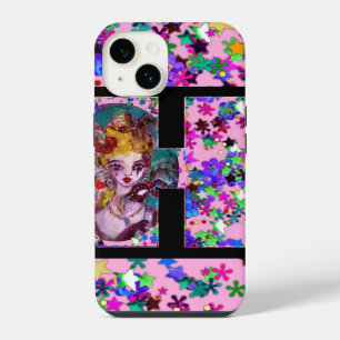 FUNDA PARA iPhone 14 LETRA H VALENTINA MÁSCARA VENECIANA MONOGRAMA