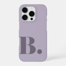 Funda Para iPhone 16 Pro Letra inicial B minimalista estética lavanda