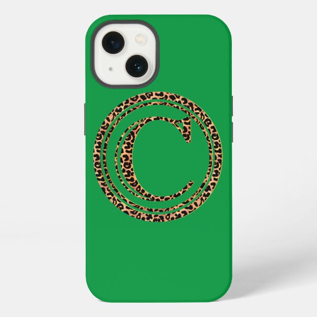 Funda Para iPhone Letra leopardo C (Reverso )