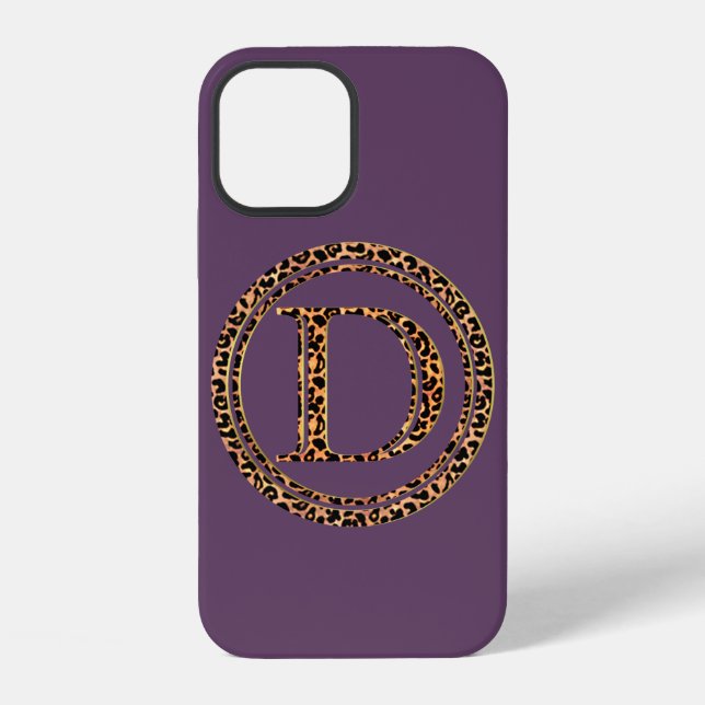 Funda Para iPhone Letra leopardo D (Reverso )