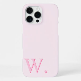 Funda Para iPhone 16 Pro Max Letra minimalista rosada monograma Personalizado i