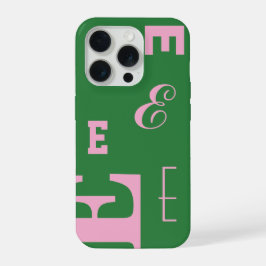 Letra personalizada, monograma Color Pop, verde y 