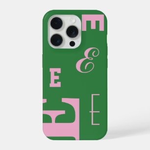 Letra personalizada, monograma Color Pop, verde y