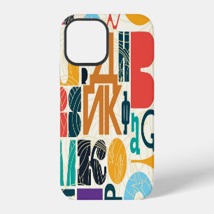 Funda Para iPhone 12 Letras dibujadas a mano: diseño continuo vintage.