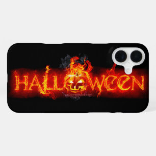 Funda Para iPhone 16 Plus Letras ígneas masivas de SlipperyJoe's Halloween c