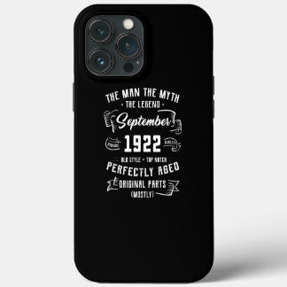 Funda Para iPhone 13 Pro Max Leyenda de mito masculino septiembre 1922 100