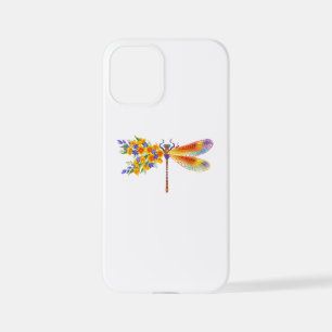 Funda Para iPhone 12 Mini Libélula de Flor Amarilla