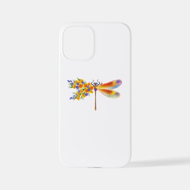 Funda Para iPhone Libélula de Flor Amarilla (Reverso )