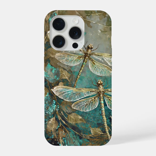 Funda Para iPhone Libélulas danzantes deslumbrantes, alas de gasa (Reverso )