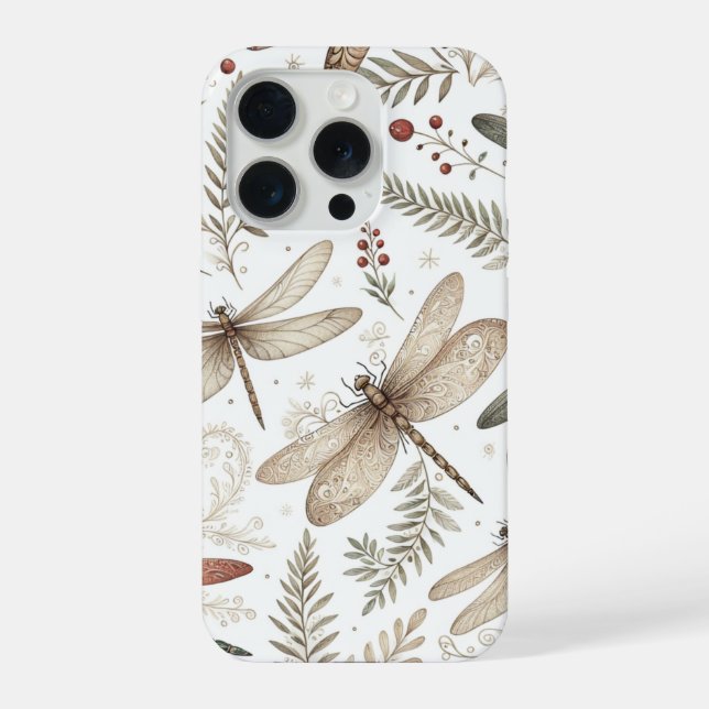 Funda Para iPhone Libélulas del Espíritu Navideño (Reverso )