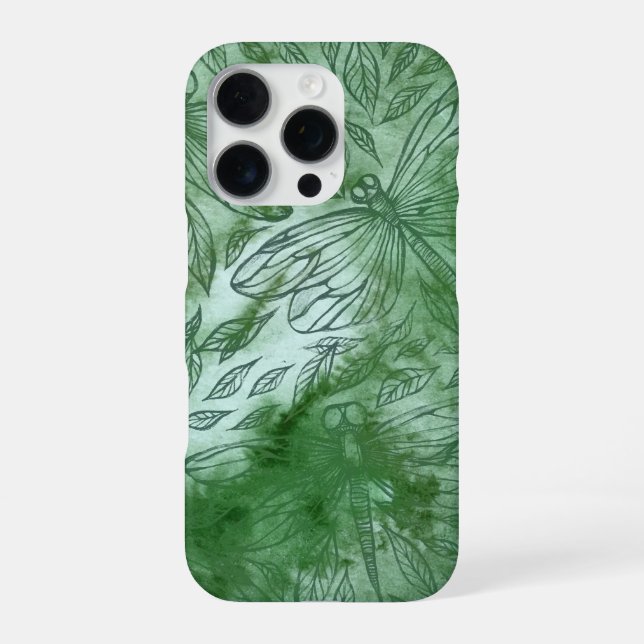 Funda Para iPhone Libélulas Verdes Amantes de las Libélulas (Reverso)