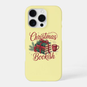 Funda Para iPhone 16 Pro Libro Navideño Acogedor Amante de la Lectura Bibli