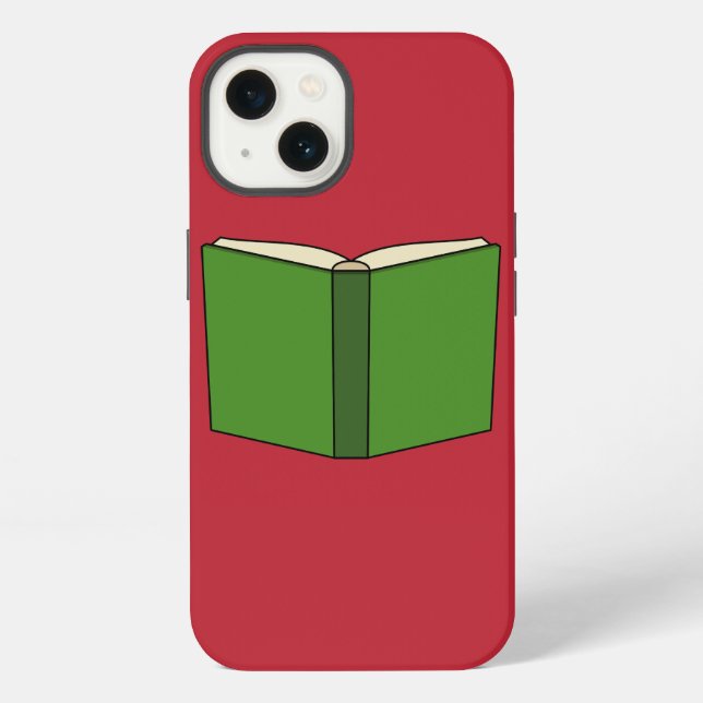 Funda Para iPhone Libro verde de dibujos animados (Reverso )
