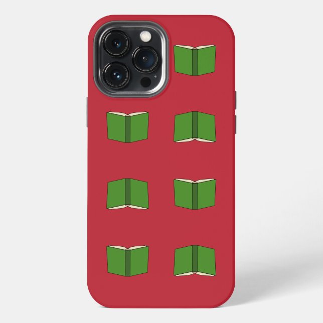 Funda Para iPhone Libro verde de dibujos animados (Reverso )