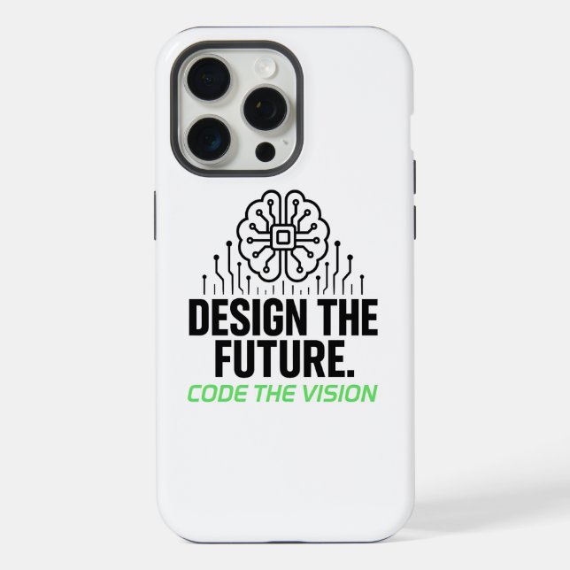 Funda Para iPhone Lienzo algorítmico visionario: código abstracto (Reverso )