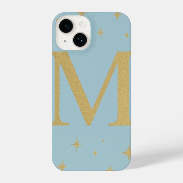 Funda Para iPhone Light Blue Phone Case with Big M Logo and Yellow S (Reverso )