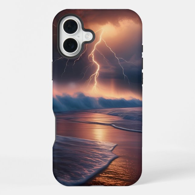Funda Para iPhone Lightning Strike Beach Two (Reverso )