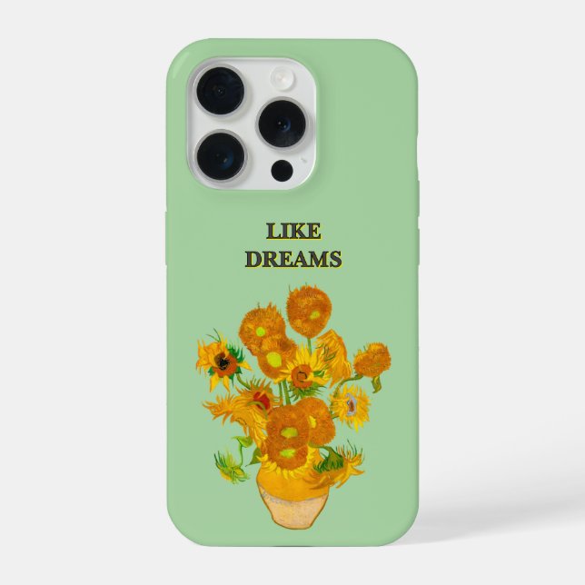Funda Para iPhone Like Dreams Van Gogh Sunflower Phone Case (Reverso )