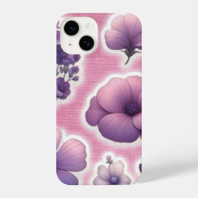 Funda Para iPhone Lilac Floral Phone Case (Reverso )