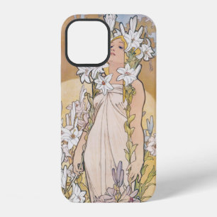 Funda Para iPhone 12 Lily (Cuatro Flores), Alphonse Mucha