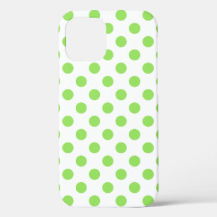 Funda Para iPhone 12 Lima y lunares blancos