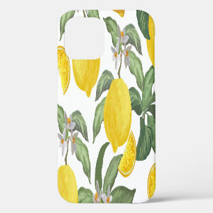 Funda Para iPhone 12 Limón: fruto tropical vintage sin soldadura