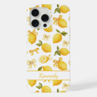 Limoncillos con lazos de coqueta monogramados al a