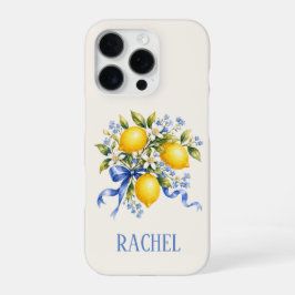 Funda Para iPhone 16 Pro Limones Azules Mediterráneos