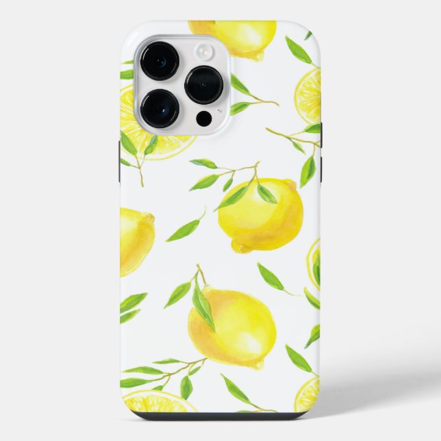 Funda Para iPhone Limones y hojas (Reverso )