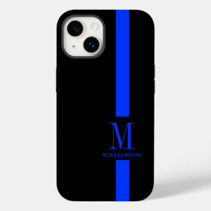Funda Para iPhone 14 Limpio y minimalista monograma Línea azul fina