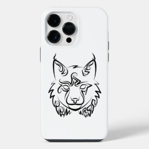 Funda Para iPhone 14 Pro Max Linces tribales negros y blancos
