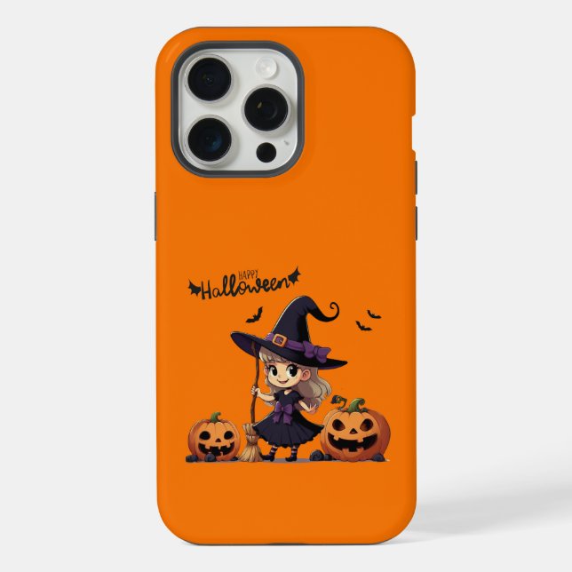 Funda Para iPhone Linda bruja de Halloween de anime (Reverso )