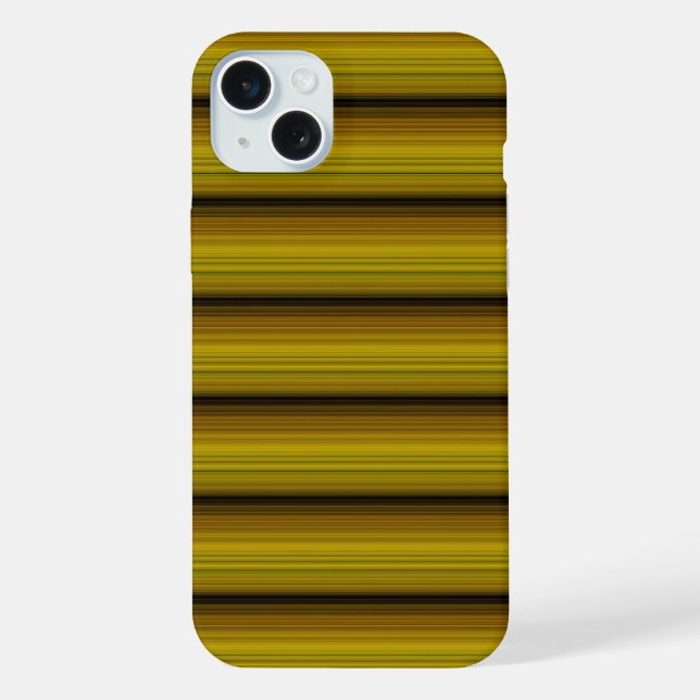 Funda Para iPhone Lindas rayas negras doradas (Reverso )