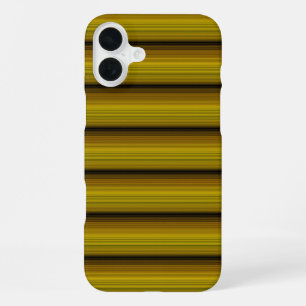 Funda Para iPhone 16 Plus Lindas rayas negras doradas