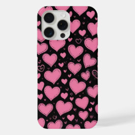 lindo corazón rosa iphone 15 pro max funda