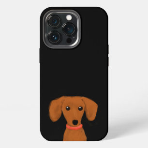Funda Para iPhone 13 Pro Lindo Dachshund Espiando Cachorro de Perro Wiene
