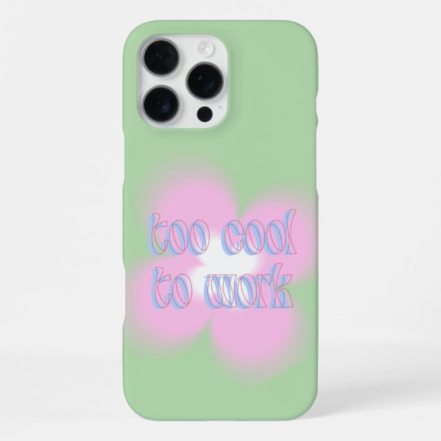 Funda Para iPhone Lindo Estilo Retro Pastel Y2K “Demasiado Cool Para (Reverso )