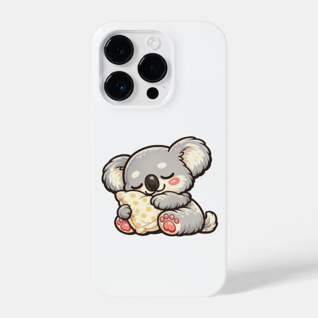 Funda Para iPhone Lindo Koala Durmiendo con Almohada (Reverso )