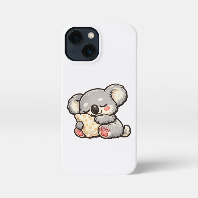 Funda Para iPhone Lindo Koala Durmiendo con Almohada (Reverso )