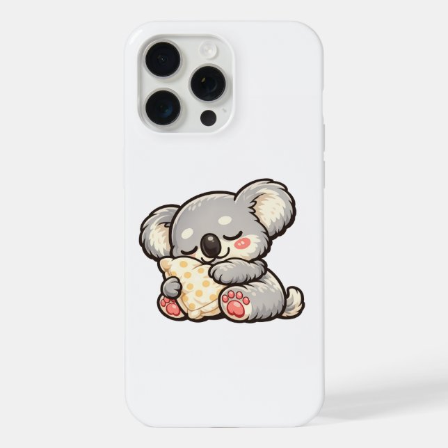 Funda Para iPhone Lindo Koala Durmiendo con Almohada (Reverso )