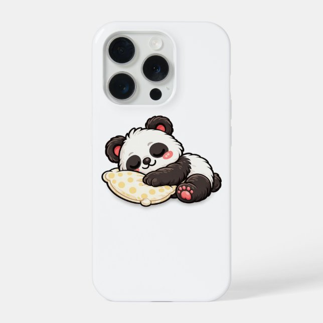 Funda Para iPhone Lindo Panda Durmiendo con Almohada (Reverso )