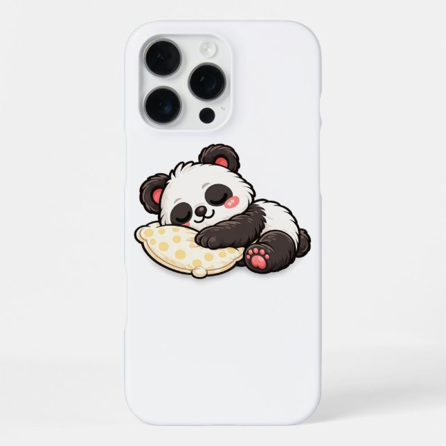 Funda Para iPhone Lindo Panda Durmiendo con Almohada (Reverso )